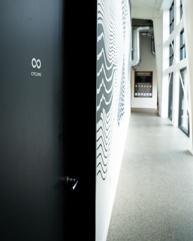 Cycling studio door
